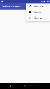 Android Options Menu