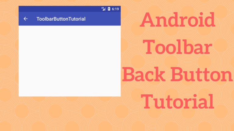 display back button in toolbar android