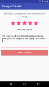 Android Ratingbar Example