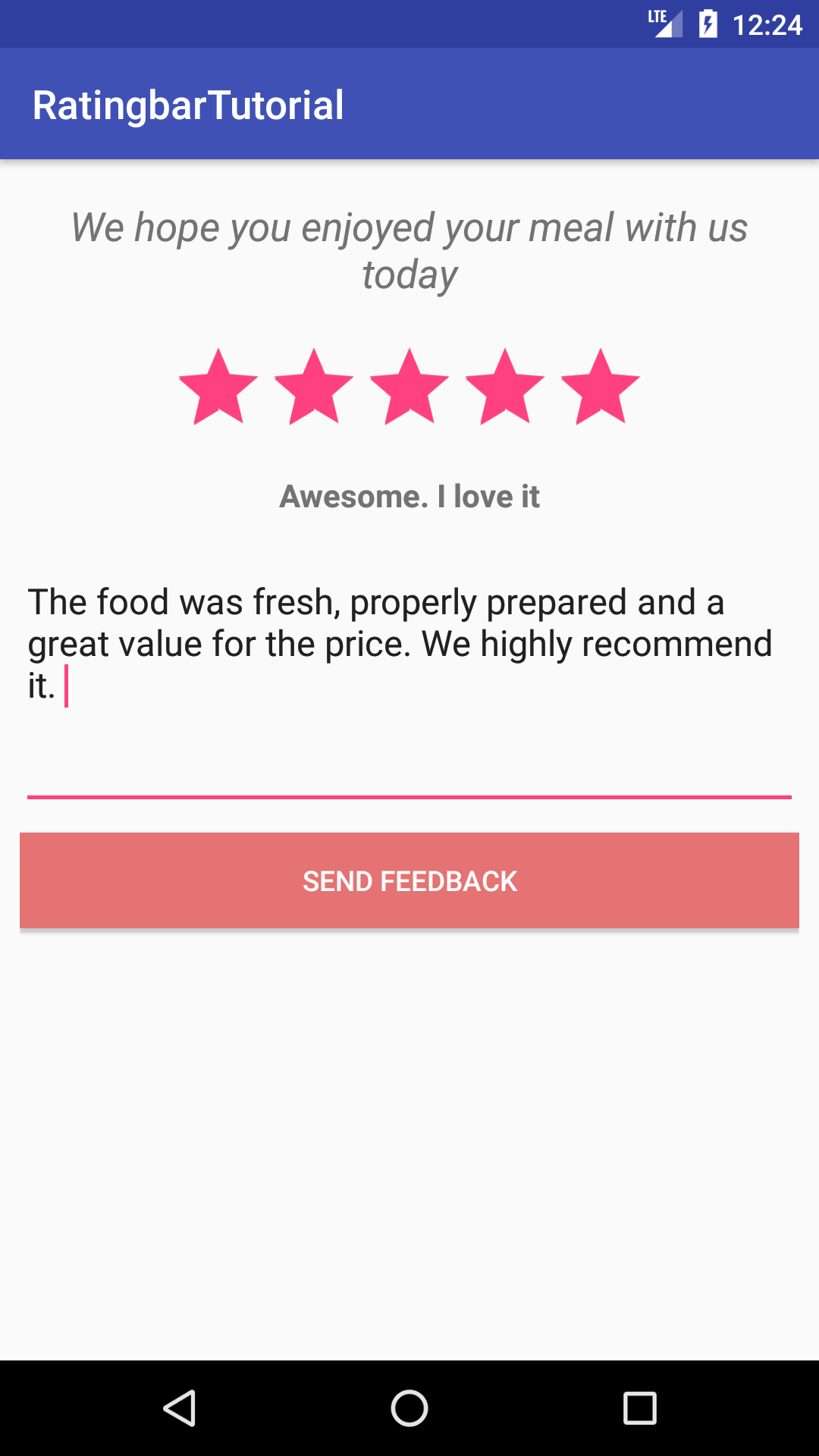 Android Ratingbar Example - Adding Rating Stars in Your App - Coding Demos