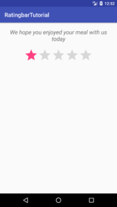 Android ratingbar full star