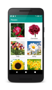 Android CardView Example With Gridlayout