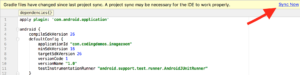 android studio sync gradle file