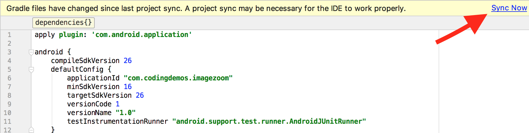 Where is the "Sync Now" button in Android Studio? - Stack Overflow
