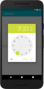 Android Timepicker current time