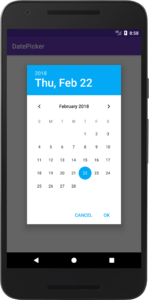 Android datepicker current date