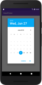 Android datepicker past dates