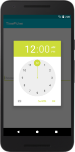 Android time picker