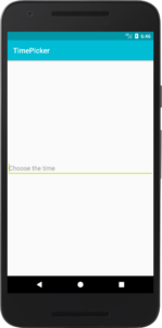 Android timepicker edittext