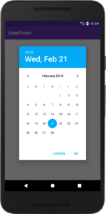 android datepicker example