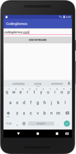 Android hide keyboard