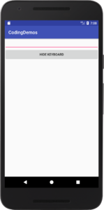 Android hide keyboard