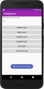 Android toasty info toast message