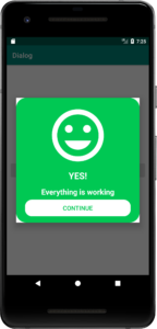 android custom dialog positive