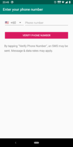 Android Firebase phone authentication