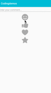 Android button animation effect