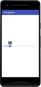 Android continuous slider value