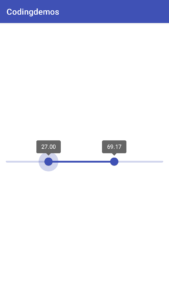 Android rangeslider example
