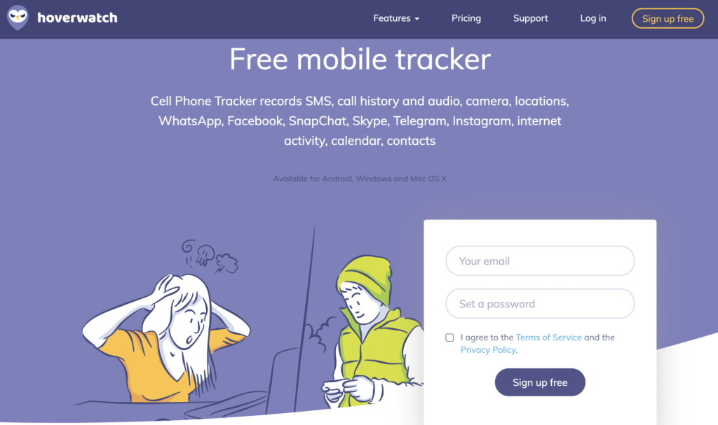 hoverwatch mSpy best phone tracker app without permission